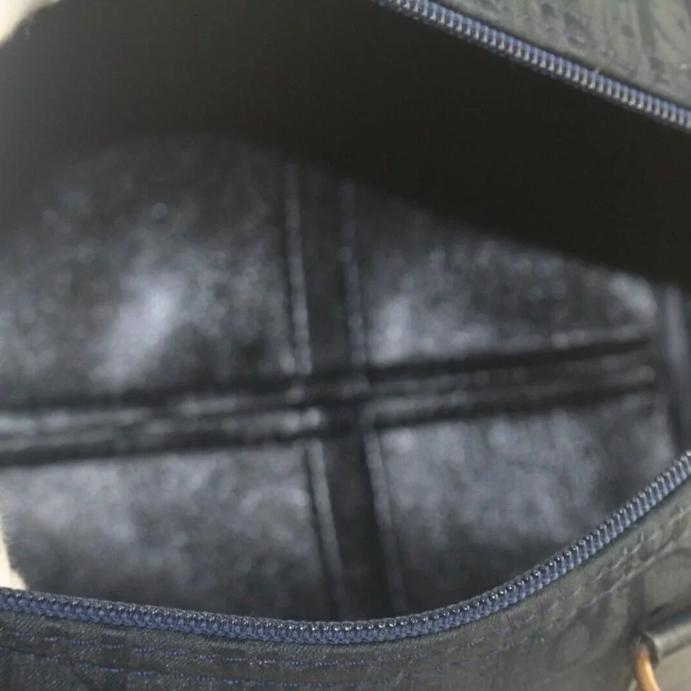 Dior Navy Embossed Nubuck Boston Bag 1D713K